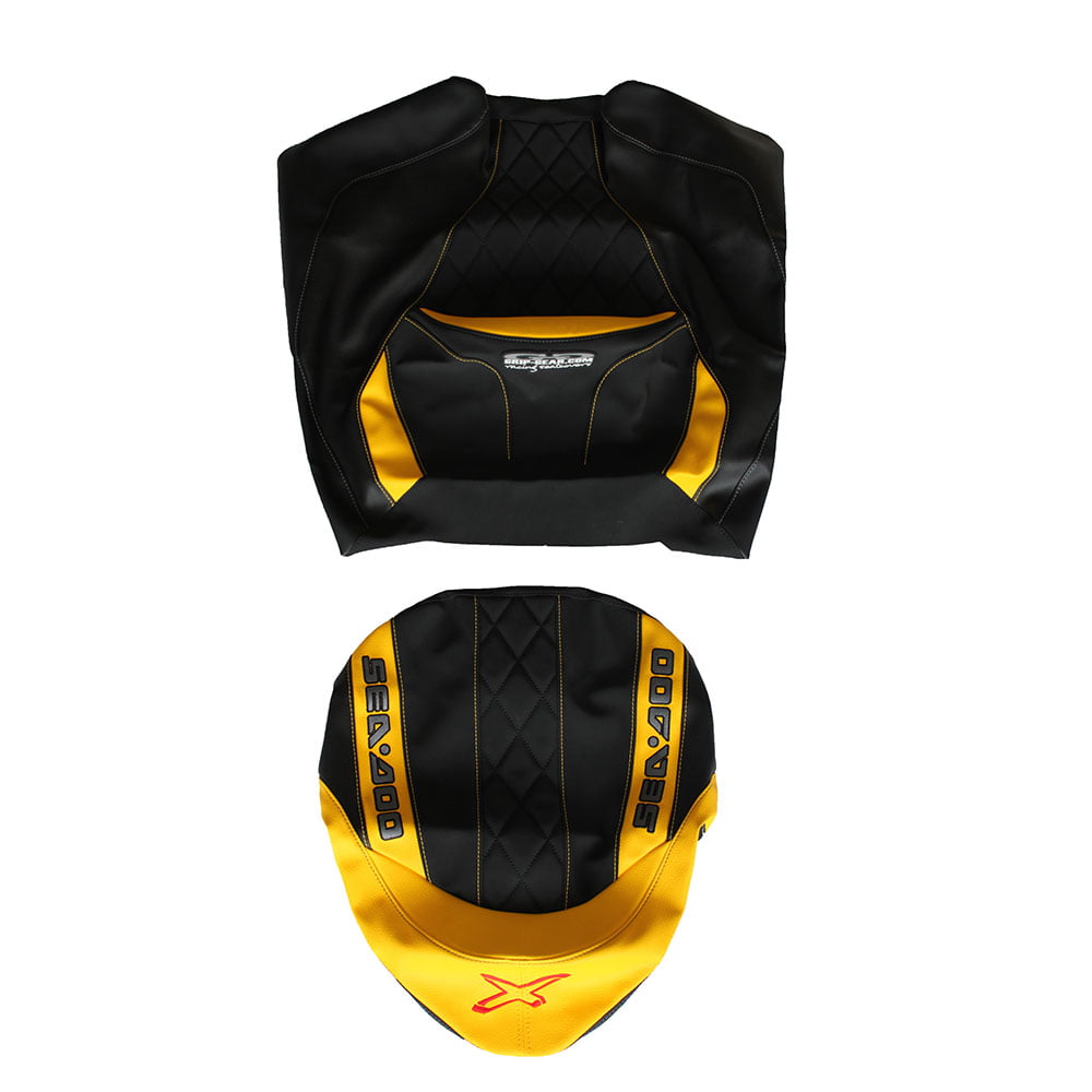Grip Gear Custom Seat Cover - Seadoo 2020 RXTX 300 - BLK/YELLOW/RED