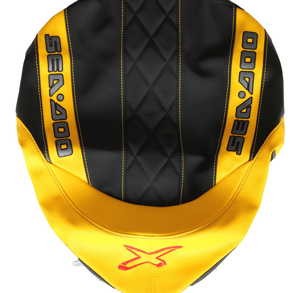 Grip Gear Custom Seat Cover - Seadoo 2020 RXTX 300 - BLK/YELLOW/RED - Image 3