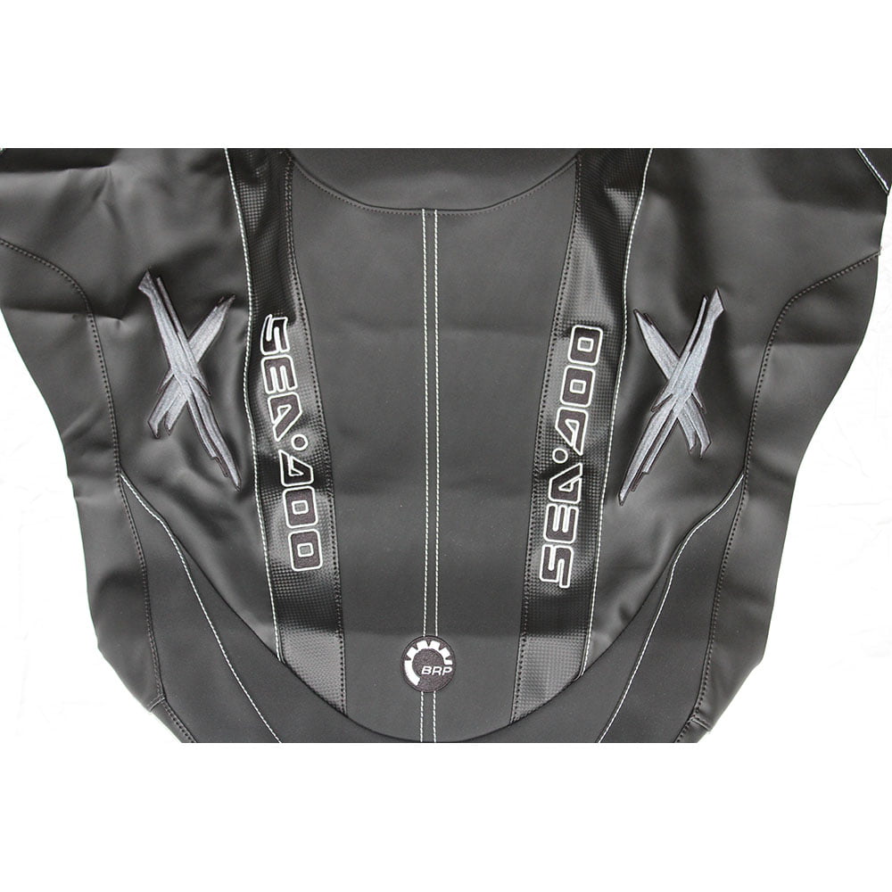 Grip Gear Custom Seat Cover- Seadoo RXTX 260 2009-2015- BLACK/WHITE - Image 3