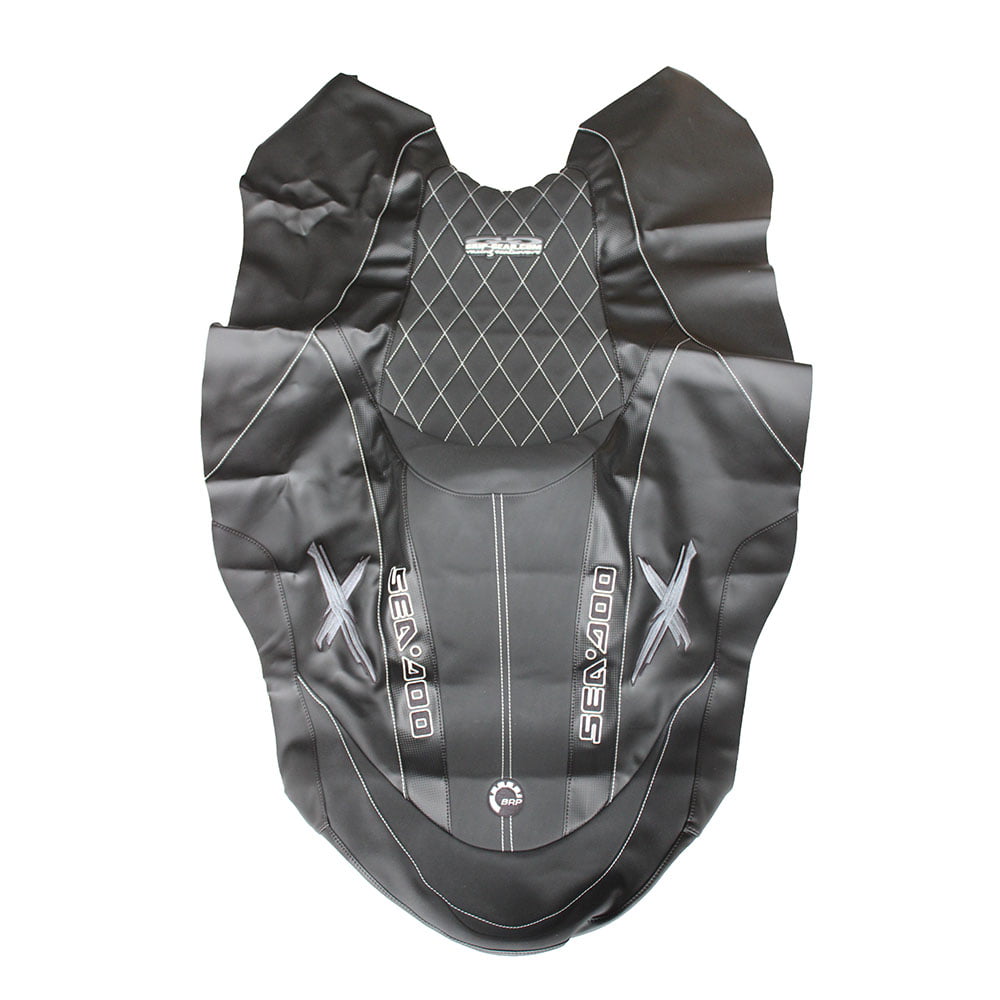 Grip Gear Custom Seat Cover- Seadoo RXTX 260 2009-2015- BLACK/WHITE