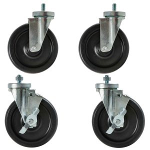6" Caster Swivel Kit M12 X 1.75 bolt (2 Brake & 2 Non-Brake) (PRE ORDER)